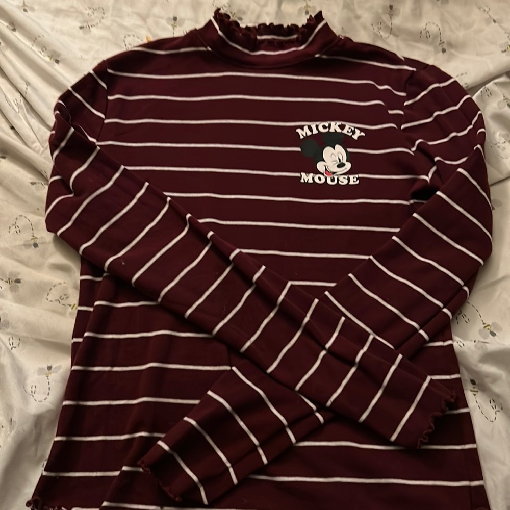 Long sleeved turtle neck Mickey Mouse shirt
